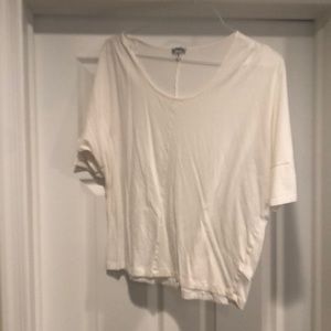 White womans express top
